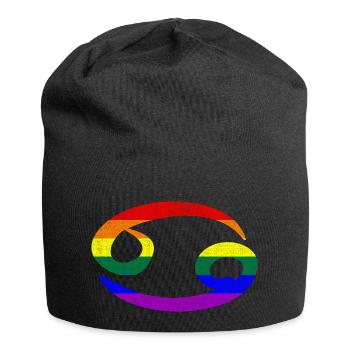Signe lgbt de zodiaque de drapeau de fierté gaie - Bonnet en jersey - noir - Devant