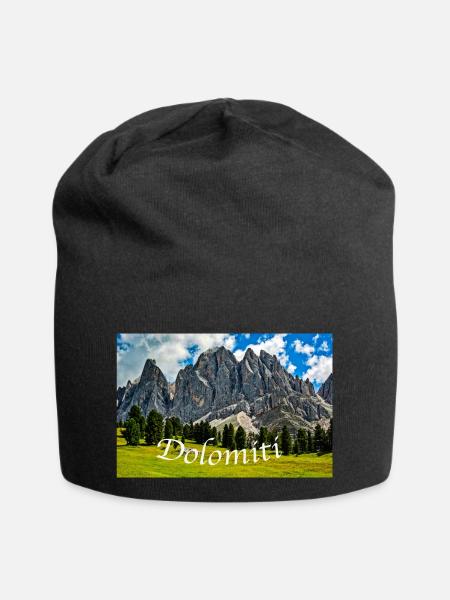 Naturpark Puez Geisler - Jersey-Beanie - Schwarz