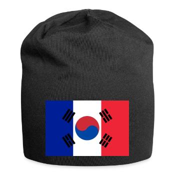 Frankreich Korea - Jersey-Beanie - Schwarz - Vorne