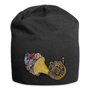 french horn - Jersey Beanie - black - Front