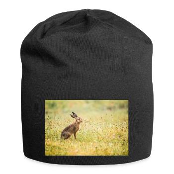 Photo Lièvre et lapin animalier - Bonnet en jersey - noir - Devant
