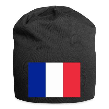 Drapeau français / French flag - Bonnet en jersey - noir - Devant