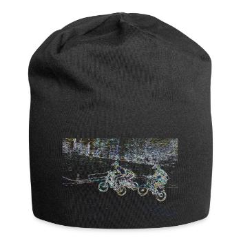 bmx race racing vtt motocross - Bonnet en jersey - noir - Devant