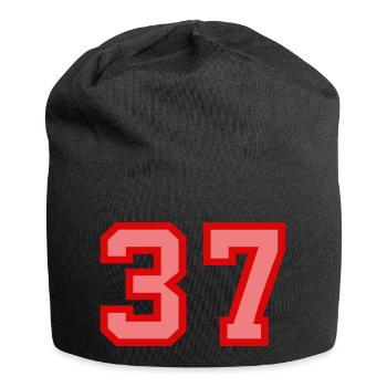 Cool Retro Retrostyle Numéro de maillot numéro de dos - Bonnet en jersey - noir - Devant