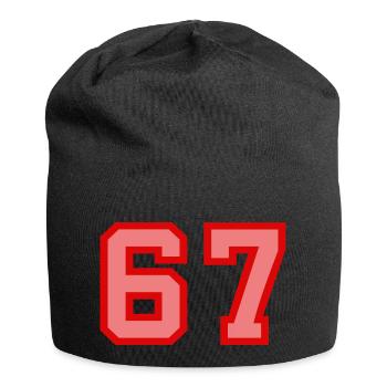 Cool Retro Retrostyle Numéro de maillot numéro de dos - Bonnet en jersey - noir - Devant