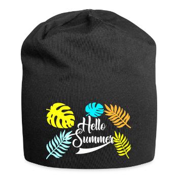 Hello Summer - Jersey-Beanie - Schwarz - Vorne