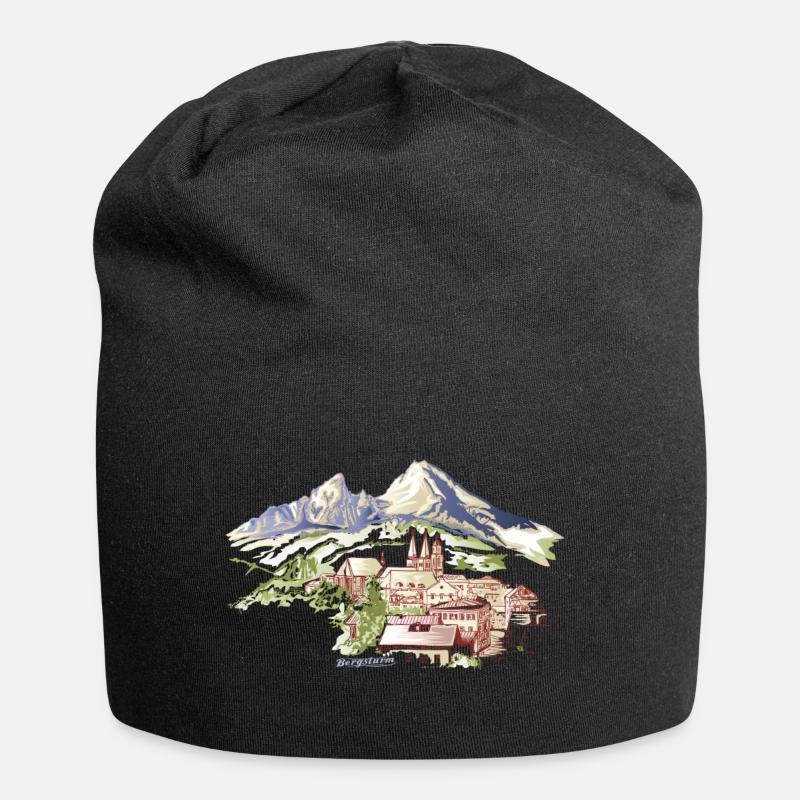 Berchtesgaden Berg Watzmann - Jersey-Beanie - Schwarz