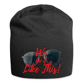 We do it like this! - Jersey-Beanie - Schwarz - Vorne