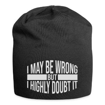 Je peux me tromper - Bonnet en jersey - noir - Devant