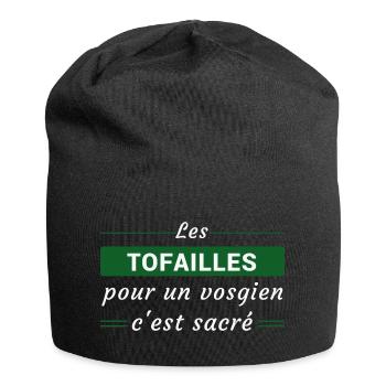 Les Tofailles, pour un vosgien, c'est Sacré - Bonnet en jersey - noir - Devant