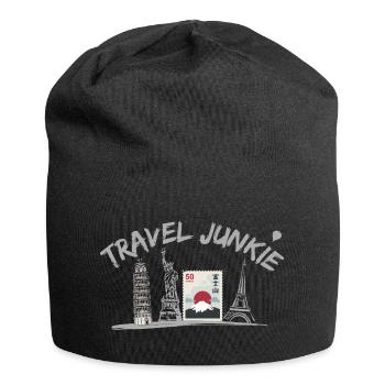 Travel Junkie - Travel Lovers - Jersey-Beanie - Schwarz - Vorne