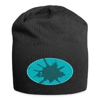 Ovaler Flash Background schmutzing - Jersey-Beanie - Schwarz - Vorne