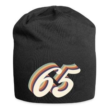 Vintage 65-jähriges Jubiläum - Jersey-Beanie - Schwarz - Vorne