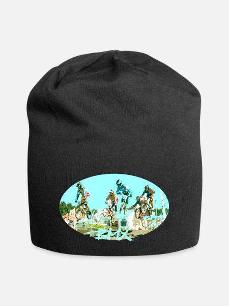 BMX Rennen - Jersey-Beanie - Schwarz