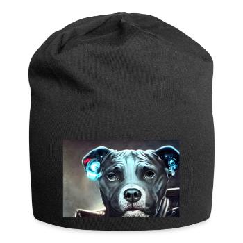 Sci-Fi Pitbull - Jersey-Beanie - Schwarz - Vorne