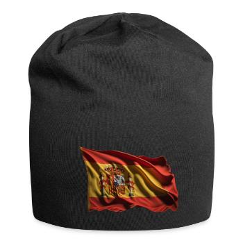 Drapeau de l’Espagne - Bonnet en jersey - noir - Devant