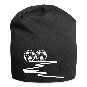 Fußball Soccer - Jersey-Beanie - Schwarz - Vorne
