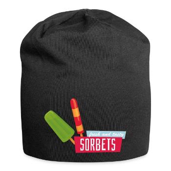 Sommer - Jersey-Beanie - Schwarz - Vorne