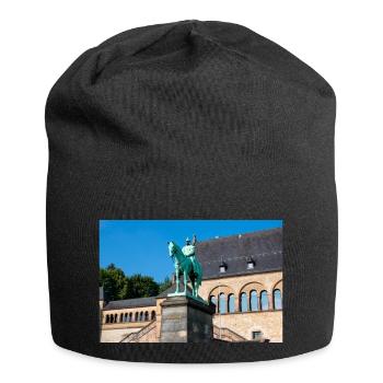 Reiterstandbild Wilhelms I. in der Kaiserpfalz - Jersey-Beanie - Schwarz - Vorne