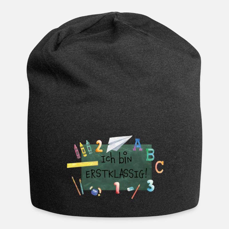 Erstklassig! - Jersey-Beanie - Schwarz