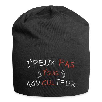 I can't I'm a farmer - Jersey Beanie - black - Front