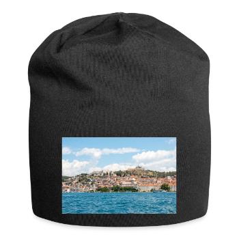 Vue panoramique Primošten Šibenik-Knin Croatie - Bonnet en jersey - noir - Devant