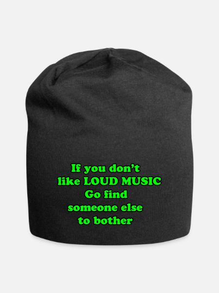 Quote Loud music - Jersey Beanie - black