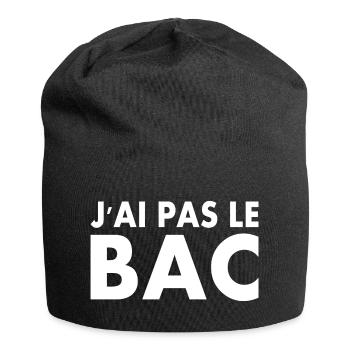 j'ai pas le bac - Bonnet en jersey - noir - Devant