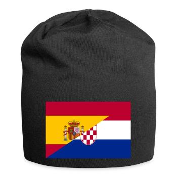 Spanien Kroatien Flagge - Jersey-Beanie - Schwarz - Vorne