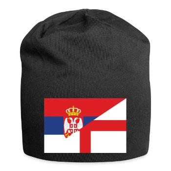 Flag of Serbia England - Jersey Beanie - black - Front