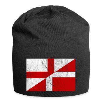 Drapeau de l’Angleterre du Danemark Vintage - Bonnet en jersey - noir - Devant