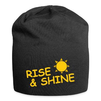RISE & SHINE - Jersey-Beanie - Schwarz - Vorne