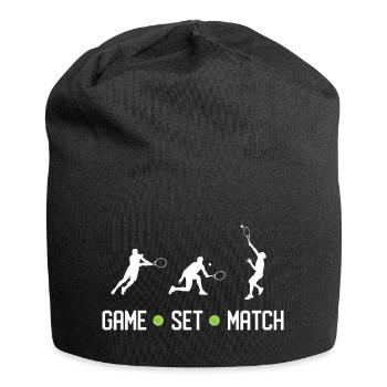 Tennis - Spiel Set Match - Jersey-Beanie - Schwarz - Vorne