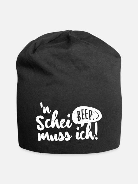 Humorvolles Spruchdesign mit Revoluzzer Flair. - Jersey-Beanie - Schwarz