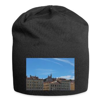 Notre Dame de la Garde in Marseille - Jersey-Beanie - Schwarz - Vorne