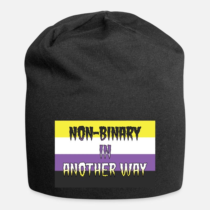 Non-binary in another way - Jersey Beanie - black