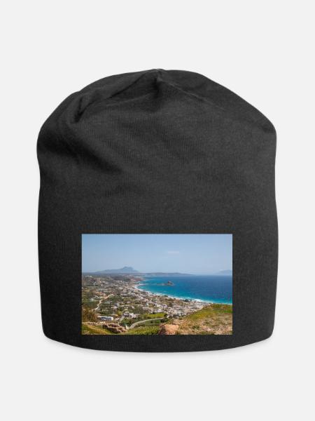 Landschaftsansicht der Burg von Kefalos Insel Kos - Jersey-Beanie - Schwarz