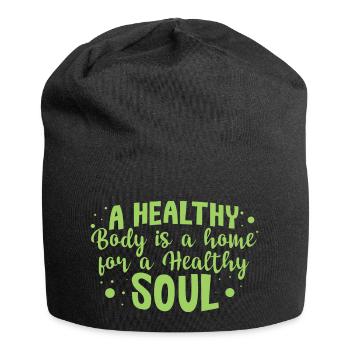 A Healthy Body is a Home - Jersey Beanie - black - Front