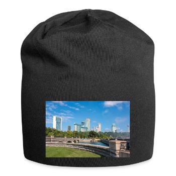 Panorama de la ville de Niagara et des chutes du Niagara - Bonnet en jersey - noir - Devant