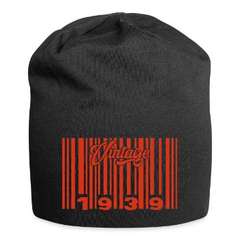 Vintage 1939 Born In 1939 86 Years Bar Code Anniversai - Jersey Beanie - black - Front