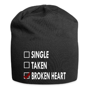 EINZELNES GEBROCHENES HERZ - Jersey-Beanie - Schwarz - Vorne