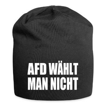afd wählt man nicht - Jersey-Beanie - Schwarz - Vorne