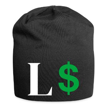 Lettre l dollar - Bonnet en jersey - noir - Devant