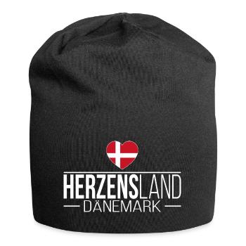 Herzensland Dänemark Skandinavien Urlaub Reise - Jersey-Beanie - Schwarz - Vorne