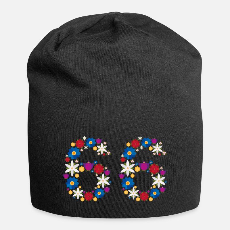 Fleurs 66 - Bonnet en jersey - noir