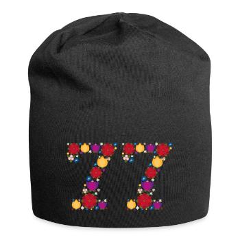 Fleurs 77 - Bonnet en jersey - noir - Devant