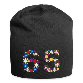 Flowers 65 - Jersey Beanie - black - Front