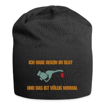 Benzin im Blut - Jersey-Beanie - Schwarz - Vorne