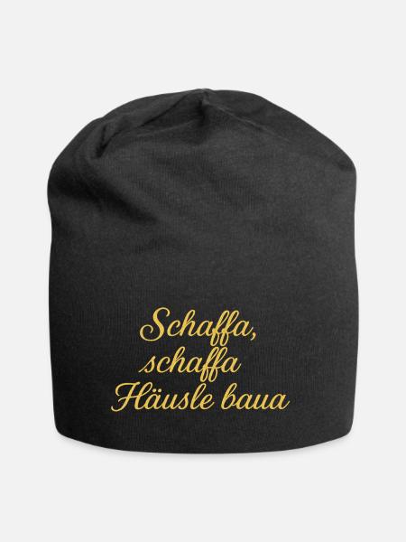 Schaffa Schaffa Häusle baua - Jersey-Beanie - Schwarz