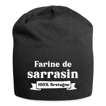 Buchweizenmehl 100% Bretagne - Jersey-Beanie - Schwarz - Vorne